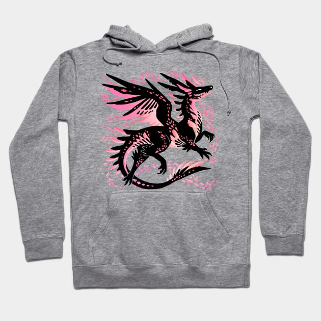 Cherry Blossom Dragon Hoodie by Things By Diana